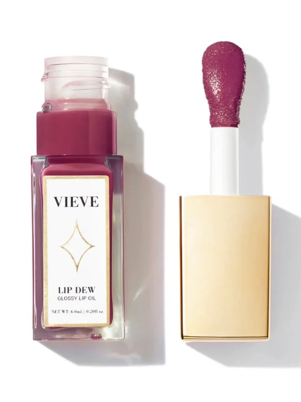 VIEVE Lip  Dew Glossy Lip Oil - Cherub, Cherry Strawberry & Skin Dew Multitasker
